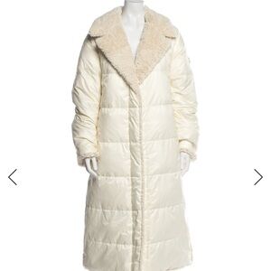 Michael Kors Collection Cream Puffer Coat